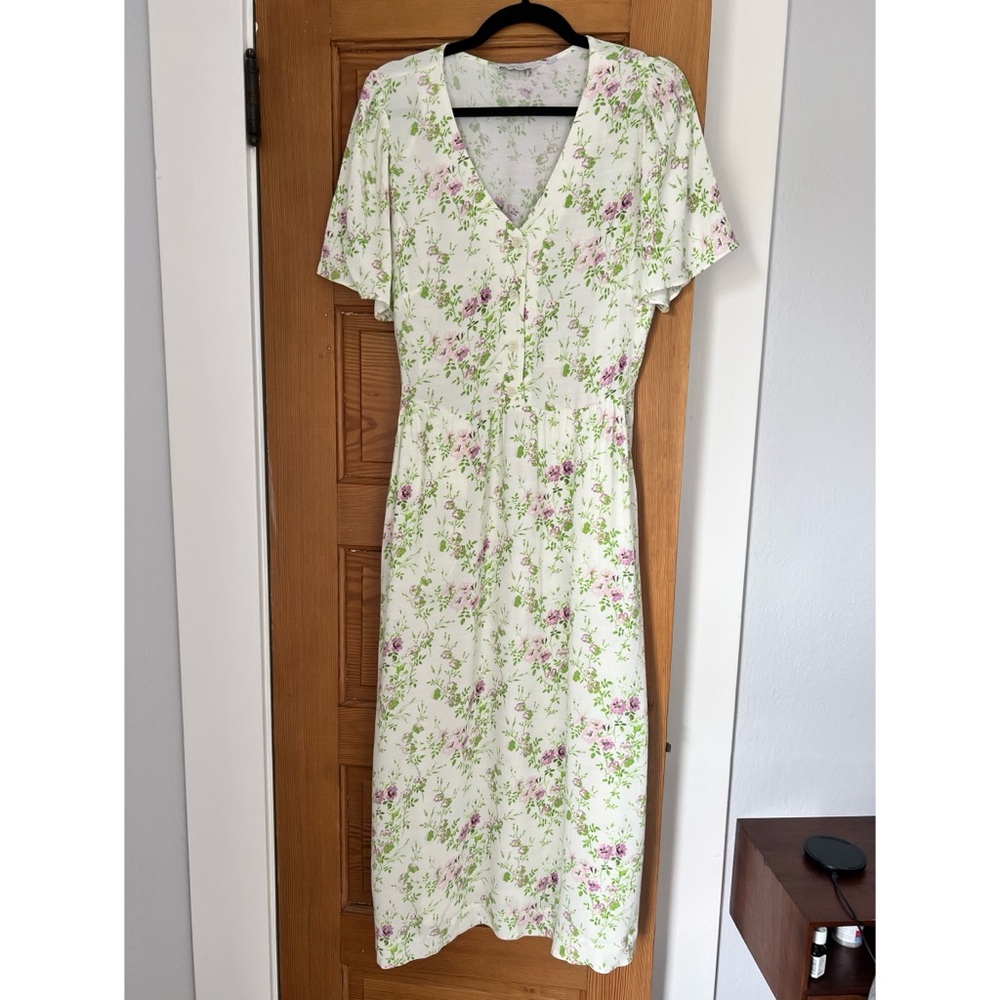 & other stories ‘flutter sleeve’ midi dress - size 10